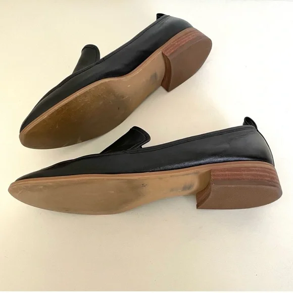 Susina Black Leather Slip-On Loafers - Picture 9 of 11